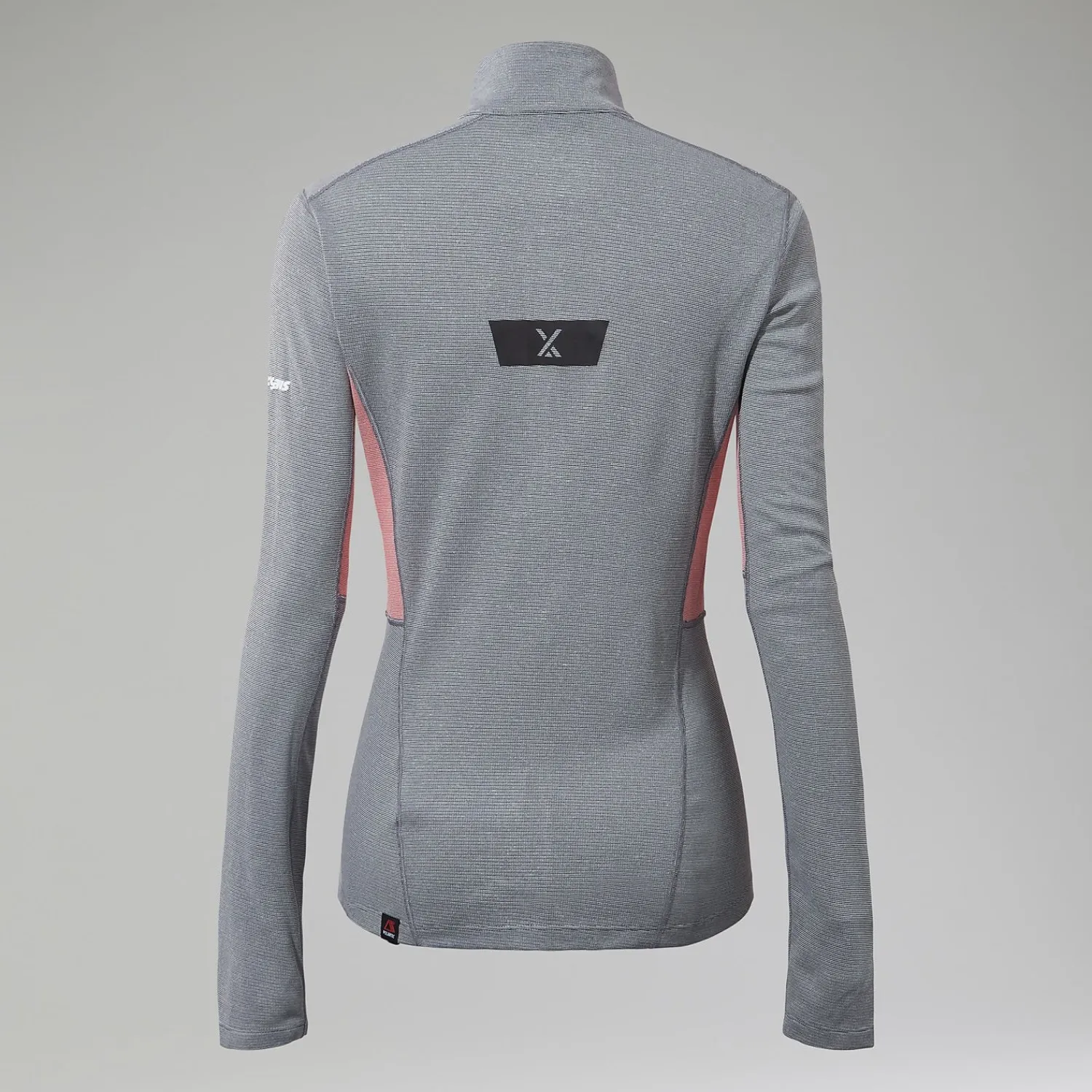 Berghaus MTN Guide Long Sleeve Half Zip für Damen - Schwarz/Rot-Damen Baselayer