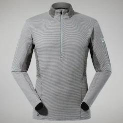 Berghaus MTN Guide Long Sleeve Half Zip Fleece für Herren - Grau/Schwarz-Herren Baselayer