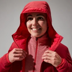 Berghaus MTN Guide Long Sleeve Half Zip Fleece für Damen - Rot-Damen Baselayer