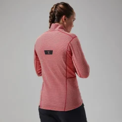 Berghaus MTN Guide Long Sleeve Half Zip Fleece für Damen - Rot-Damen Baselayer