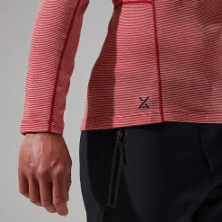 Berghaus MTN Guide Long Sleeve Half Zip Fleece für Damen - Rot-Damen Baselayer