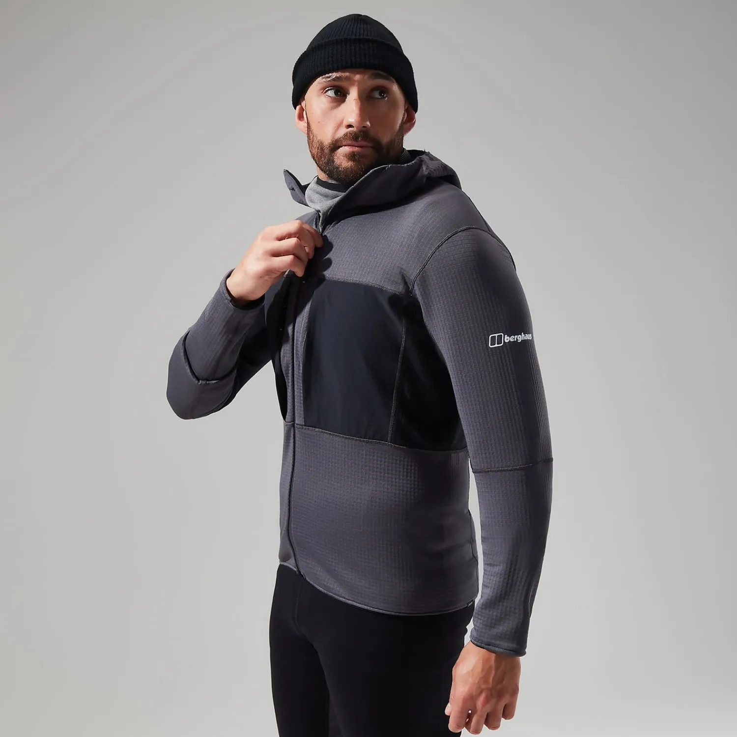 Berghaus MTN Guide MW Hoodie für Herren - Grau/Schwarz-Herren Hoodies Und Sweatshirts