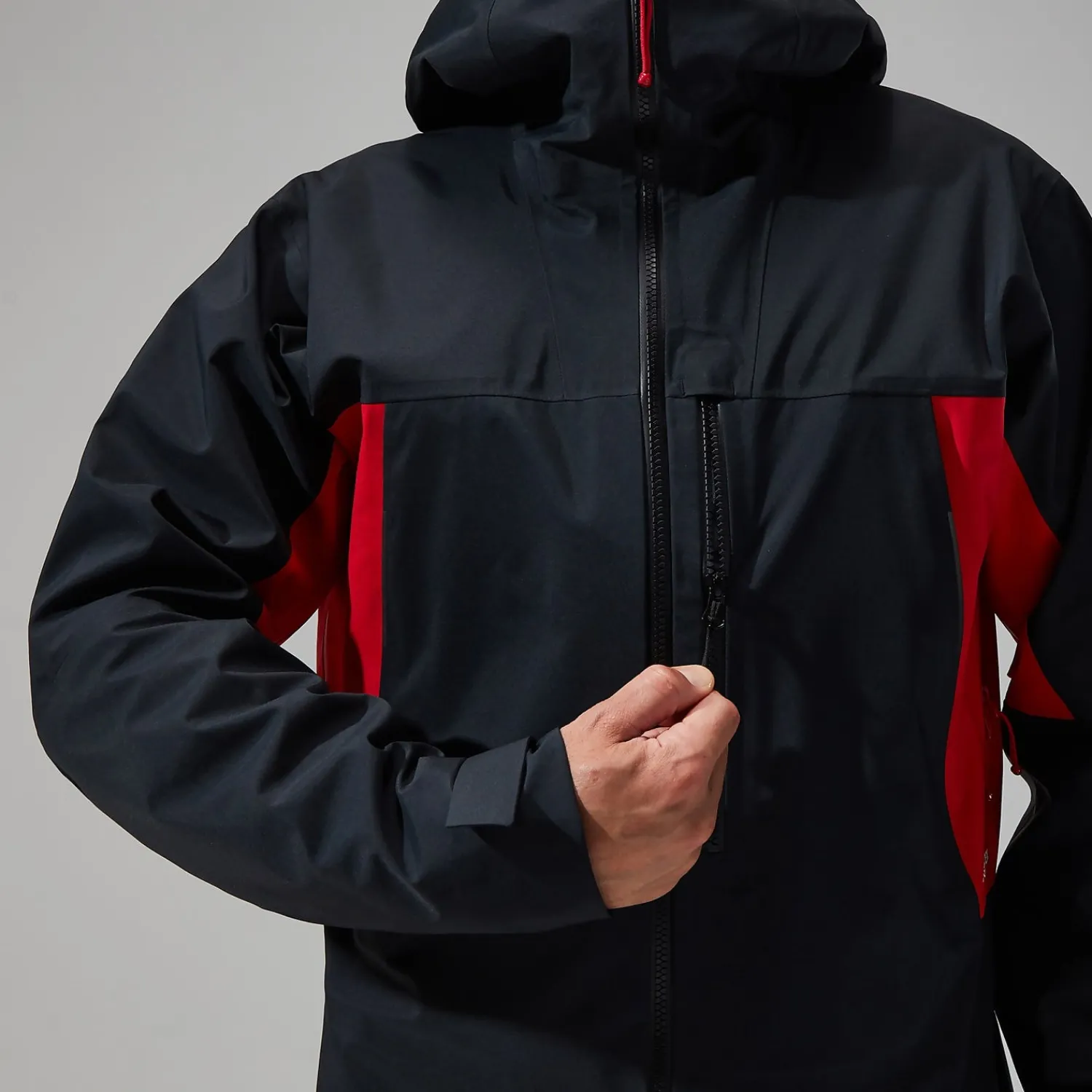 Berghaus MTN Seeker GTX Jacken für Herren - Schwarz/Rot-Herren Wasserdicht