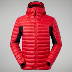 Berghaus MTN Seeker MW Daunen Hoodie für Herren - Rot/Schwarz-Herren Hoodies Und Sweatshirts | Isolierend