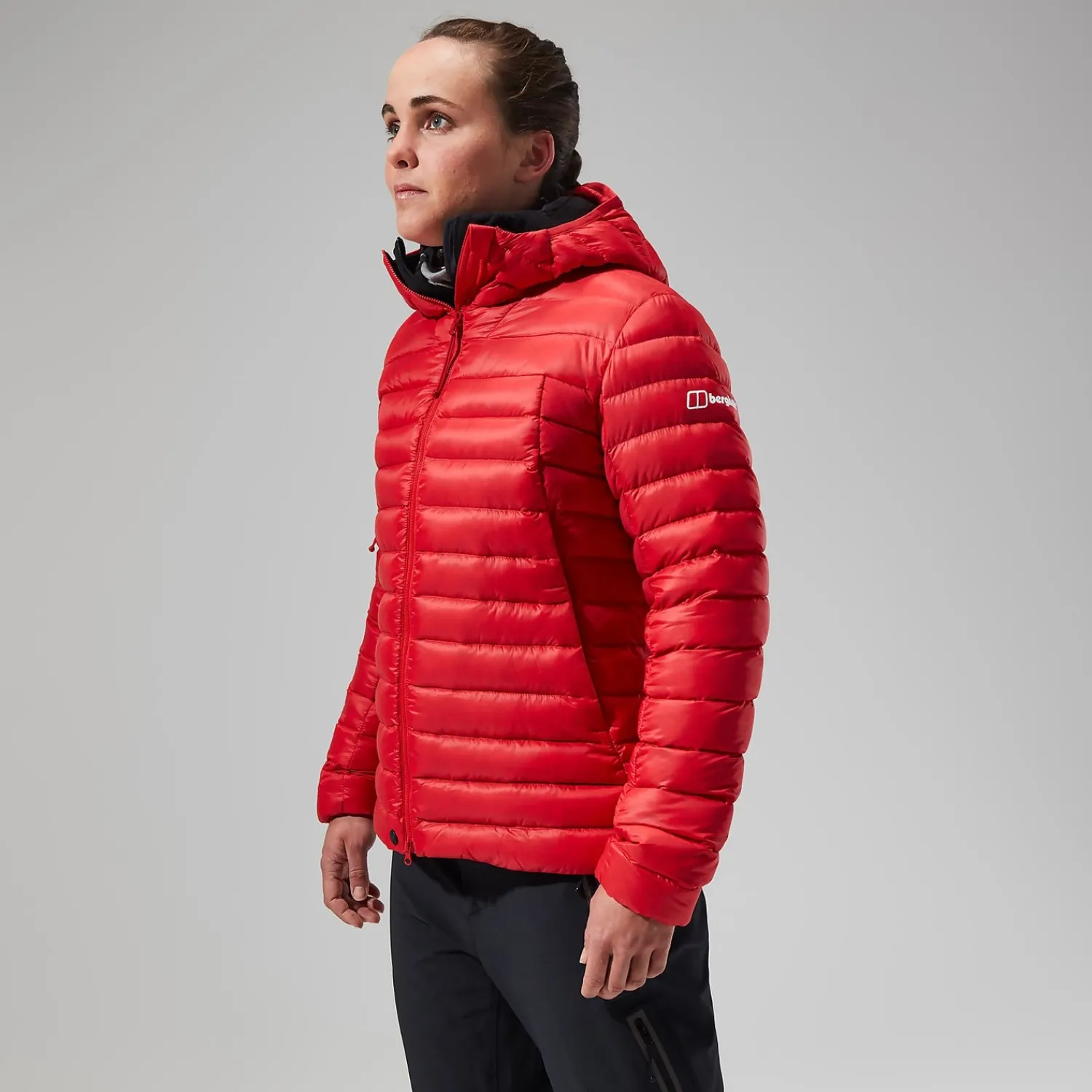 Berghaus MTN Seeker MW Daunen Hoodie für Damen - Rot-Damen Hoodies Und Sweatshirts