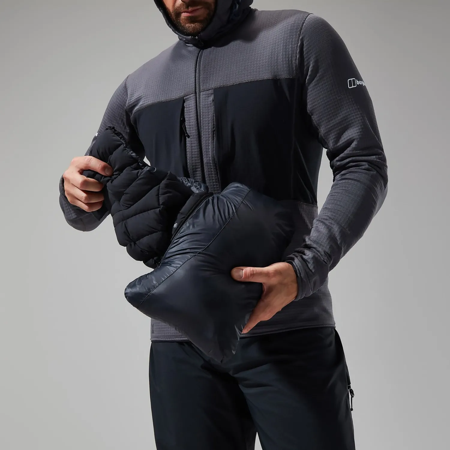 Berghaus MTN Seeker MW Daunen Hoodie für Herren - Schwarz-Herren Hoodies Und Sweatshirts | Isolierend