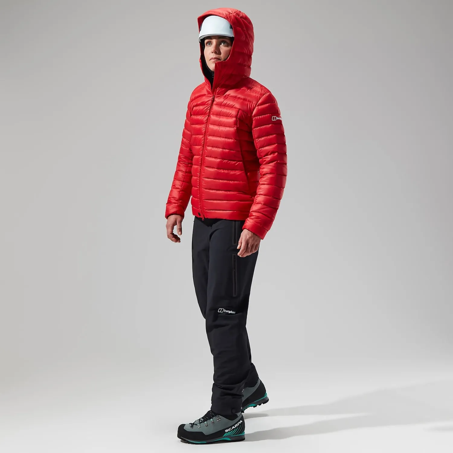 Berghaus MTN Seeker MW Daunen Hoodie für Damen - Rot-Damen Hoodies Und Sweatshirts