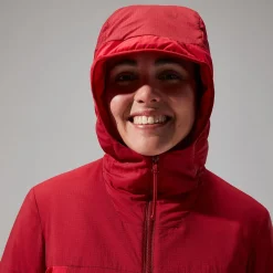Berghaus MTN Seeker MW Synthetischer Hoodie für Damen - Dunkelrot/Rot-Damen Hoodies Und Sweatshirts