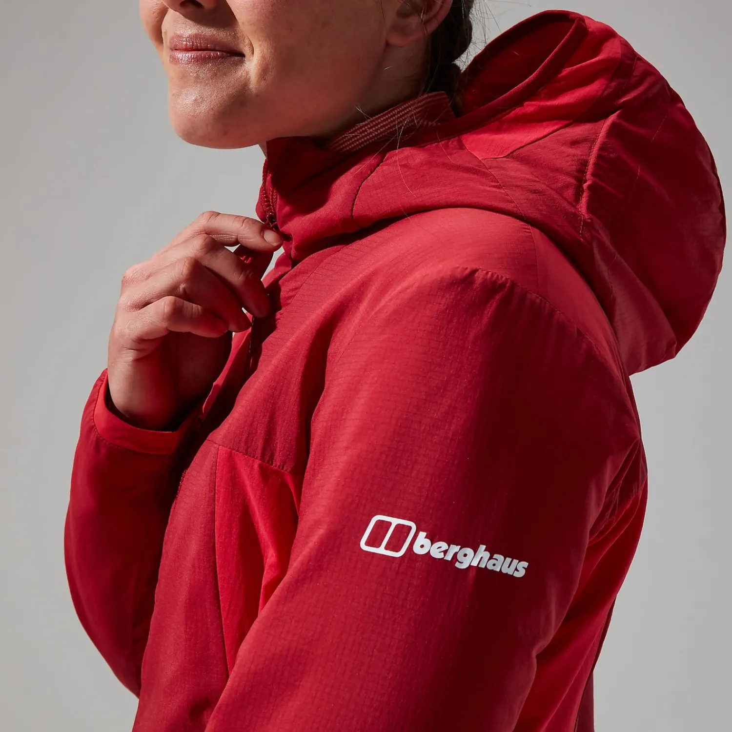 Berghaus MTN Seeker MW Synthetischer Hoodie für Damen - Dunkelrot/Rot-Damen Hoodies Und Sweatshirts