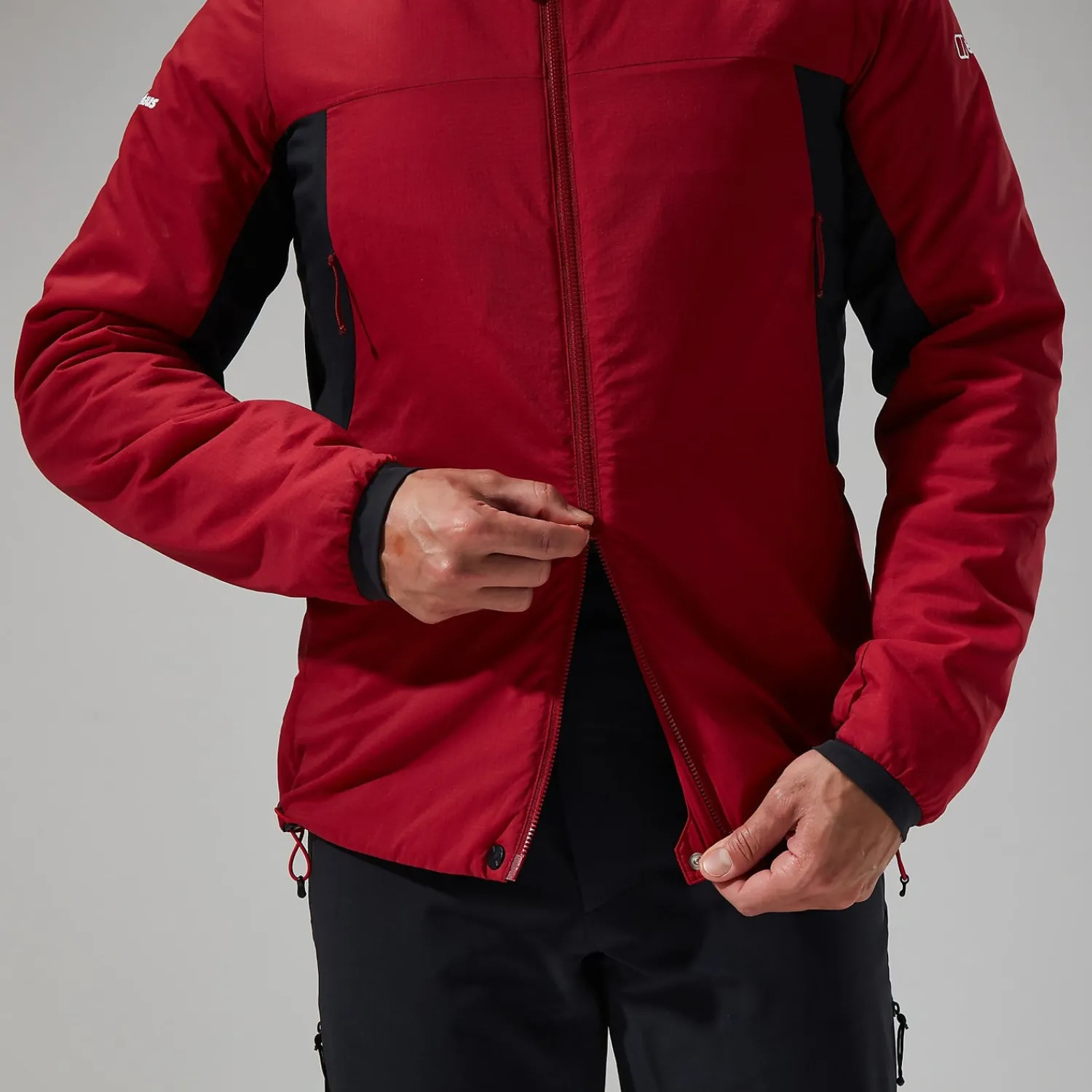Berghaus MTN Seeker MW Synthetischer Hoodie für Herren - Dunkelrot/Schwarz-Herren Hoodies Und Sweatshirts