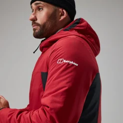 Berghaus MTN Seeker MW Synthetischer Hoodie für Herren - Dunkelrot/Schwarz-Herren Hoodies Und Sweatshirts