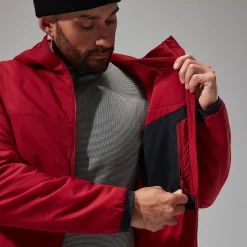 Berghaus MTN Seeker MW Synthetischer Hoodie für Herren - Dunkelrot/Schwarz-Herren Hoodies Und Sweatshirts