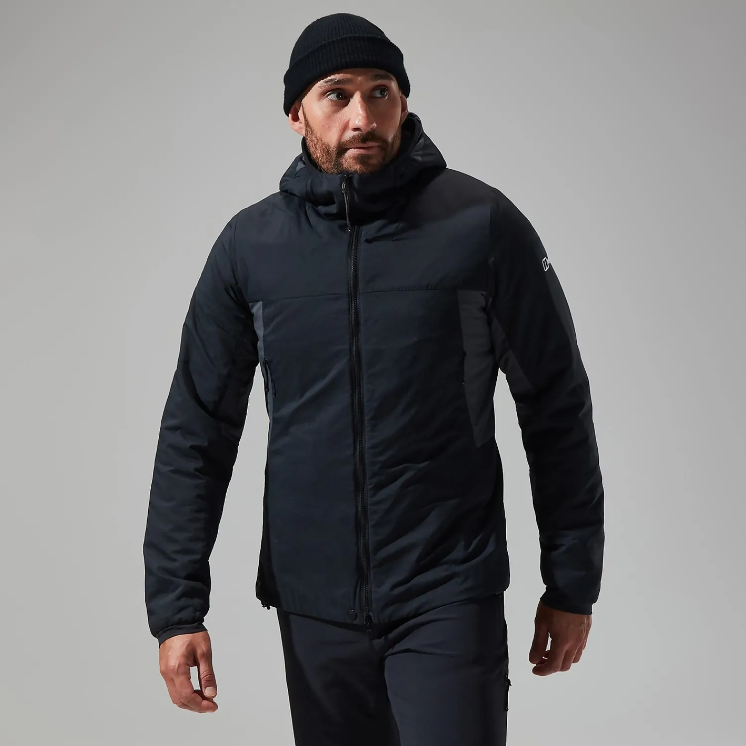Berghaus MTN Seeker MW Synthetischer Hoodie für Herren - Schwarz/Grau-Herren Hoodies Und Sweatshirts