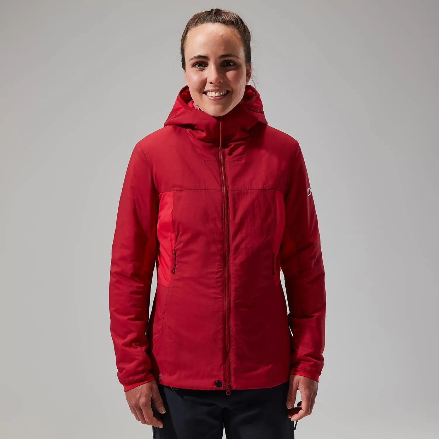 Berghaus MTN Seeker MW Synthetischer Hoodie für Damen - Dunkelrot/Rot-Damen Hoodies Und Sweatshirts
