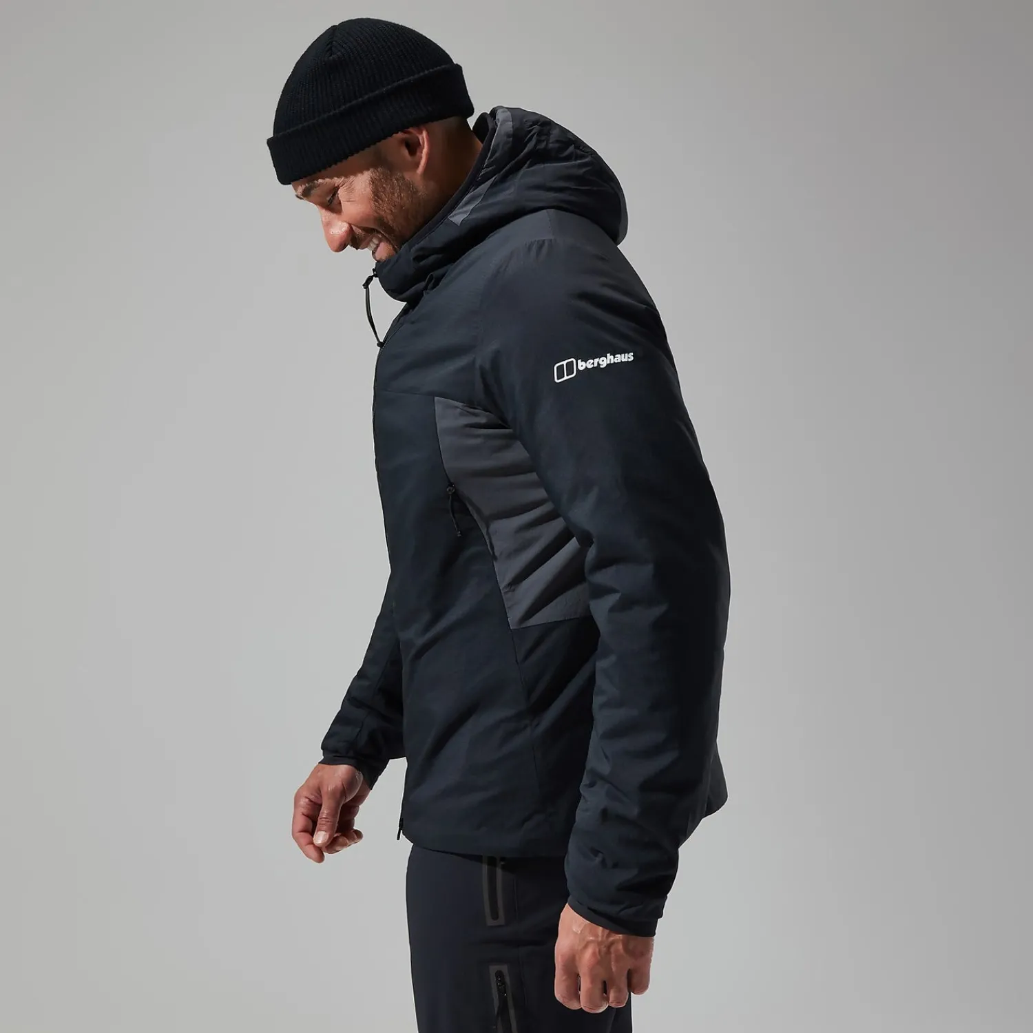 Berghaus MTN Seeker MW Synthetischer Hoodie für Herren - Schwarz/Grau-Herren Hoodies Und Sweatshirts