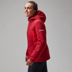 Berghaus MTN Seeker MW Synthetischer Hoodie für Damen - Dunkelrot/Rot-Damen Hoodies Und Sweatshirts