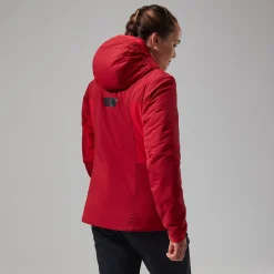 Berghaus MTN Seeker MW Synthetischer Hoodie für Damen - Dunkelrot/Rot-Damen Hoodies Und Sweatshirts