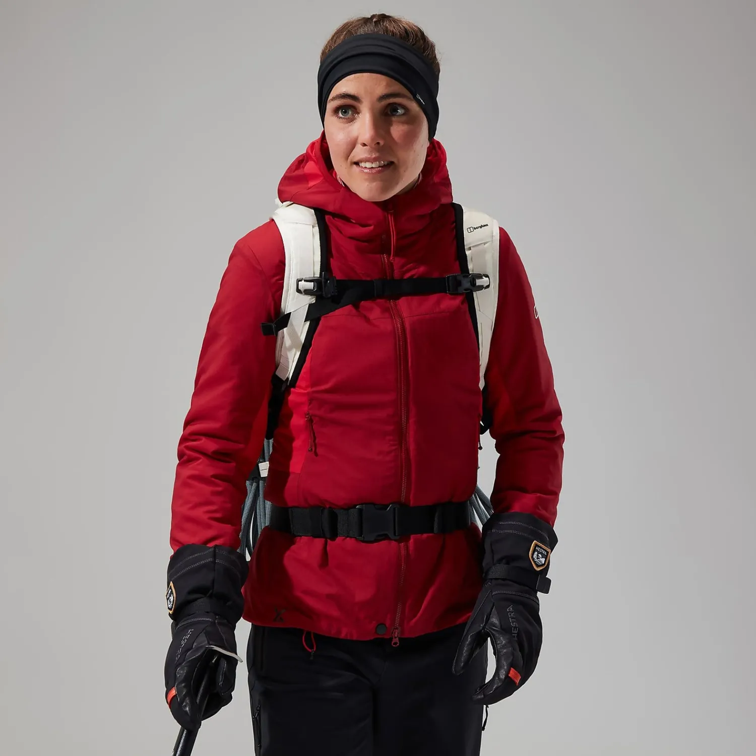 Berghaus MTN Seeker MW Synthetischer Hoodie für Damen - Dunkelrot/Rot-Damen Hoodies Und Sweatshirts