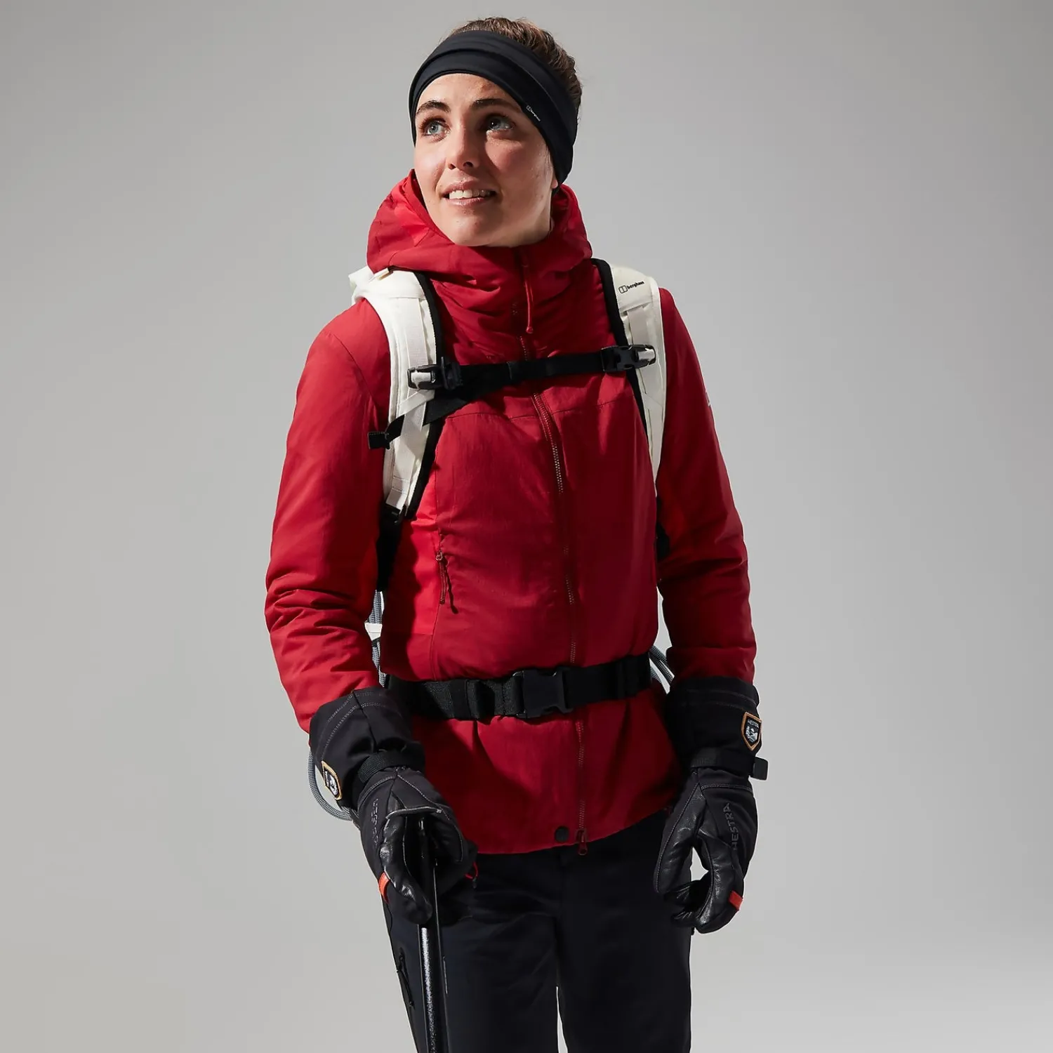 Berghaus MTN Seeker MW Synthetischer Hoodie für Damen - Dunkelrot/Rot-Damen Hoodies Und Sweatshirts
