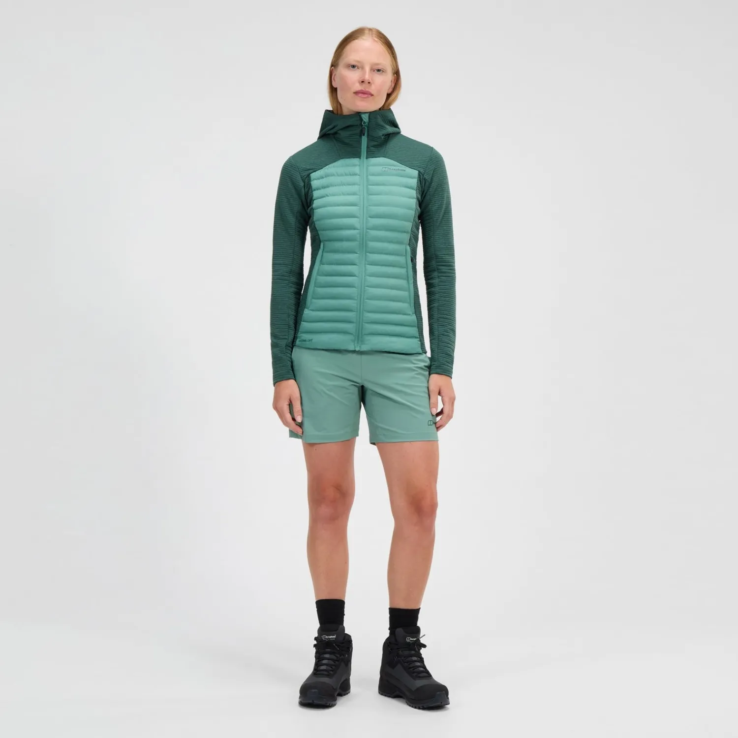 Berghaus Nula Hybrid Jacke für Damen - Grün-Damen Lightweight