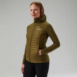 Berghaus Nula Hybrid Jacke für Damen - Grün-Damen Isolierend