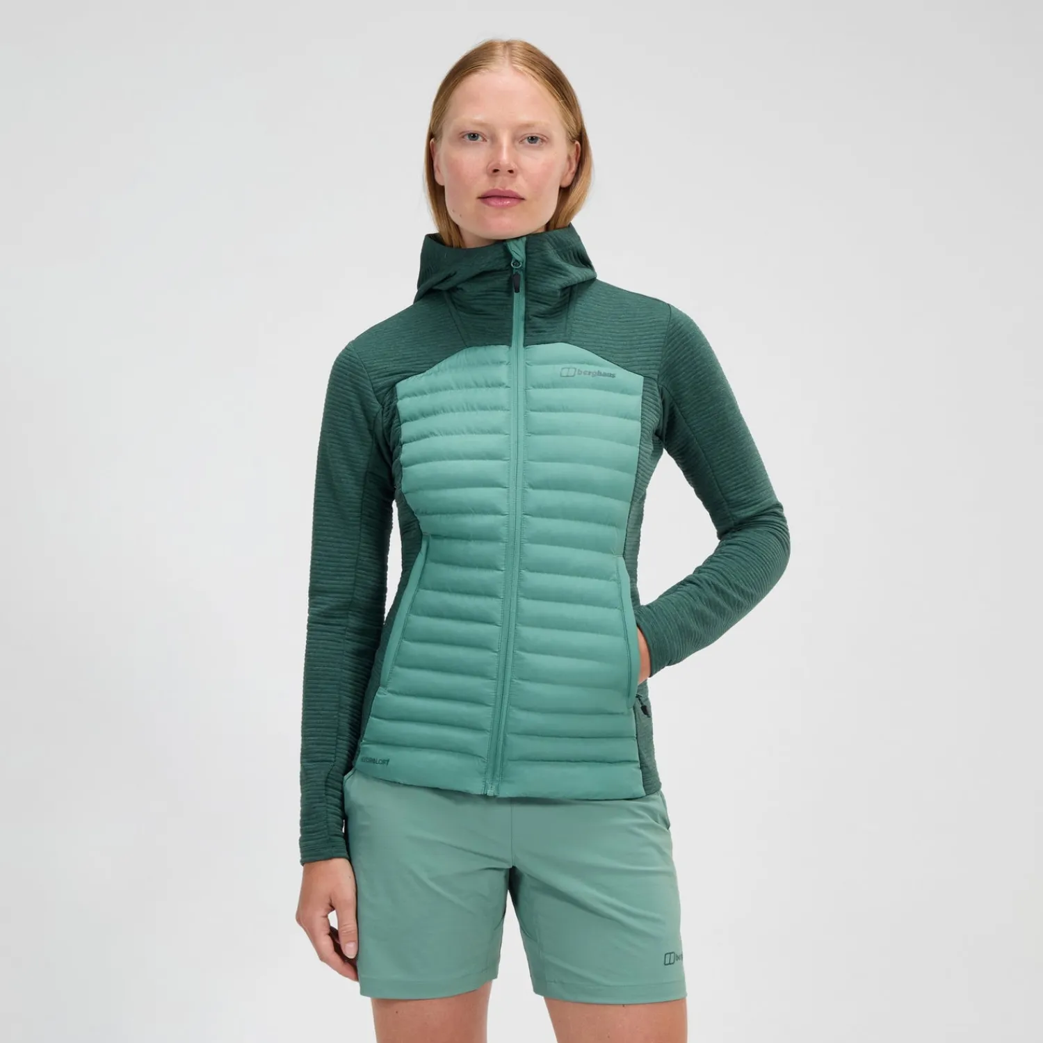 Berghaus Nula Hybrid Jacke für Damen - Grün-Damen Lightweight