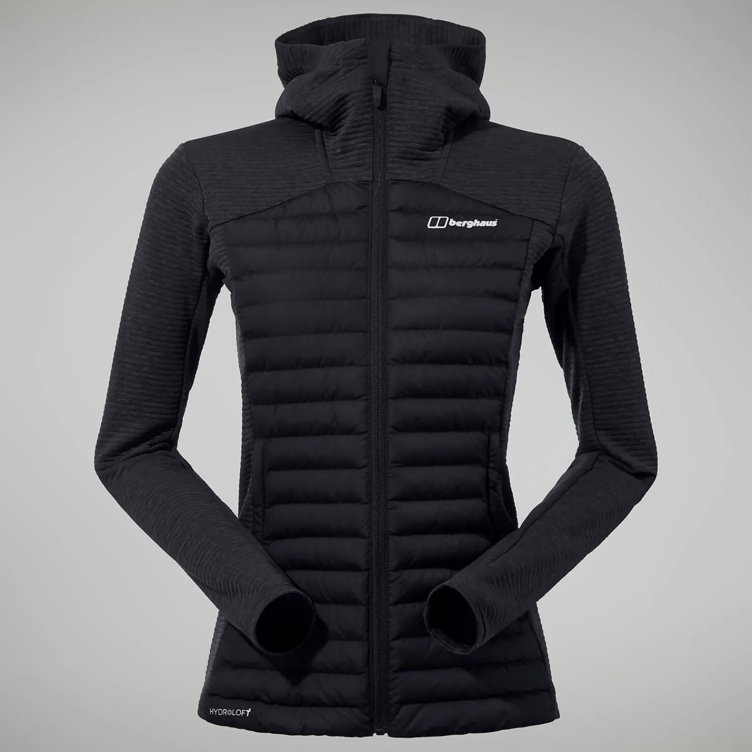 Berghaus Nula Hybrid Jacken für Damen - Schwarz-Damen Isolierend