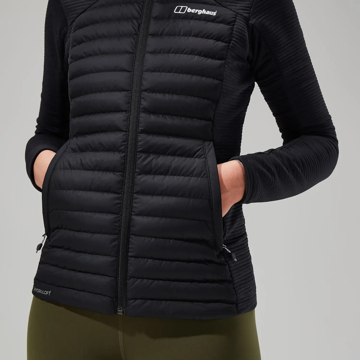 Berghaus Nula Hybrid Jacken für Damen - Schwarz-Damen Isolierend