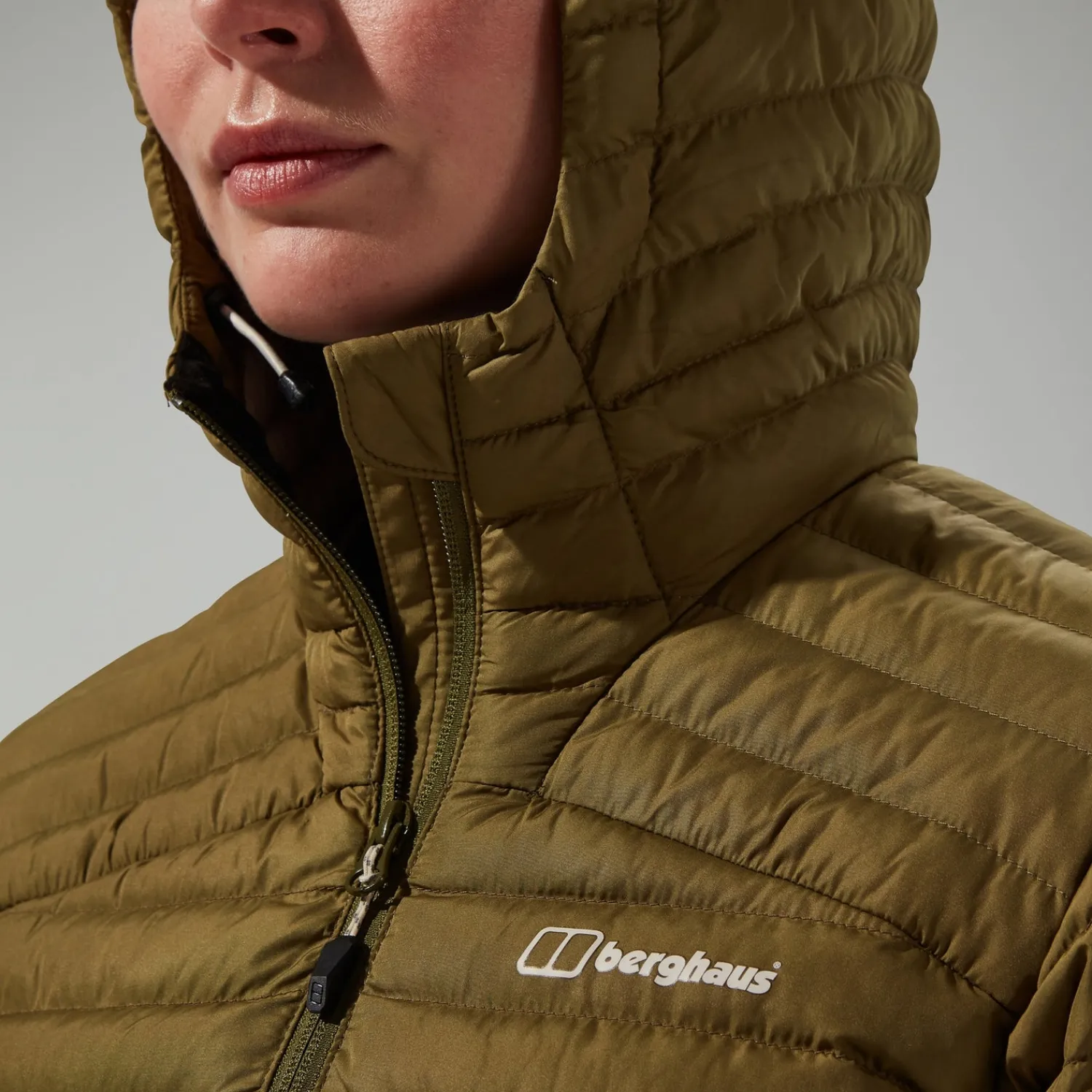 Berghaus Nula Lange Micro Jacket für Damen - Grün-Damen Isolierend | Lightweight