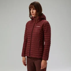 Berghaus Nula Micro Jacket Garnet für Damen - Rot-Damen Isolierend | Lightweight