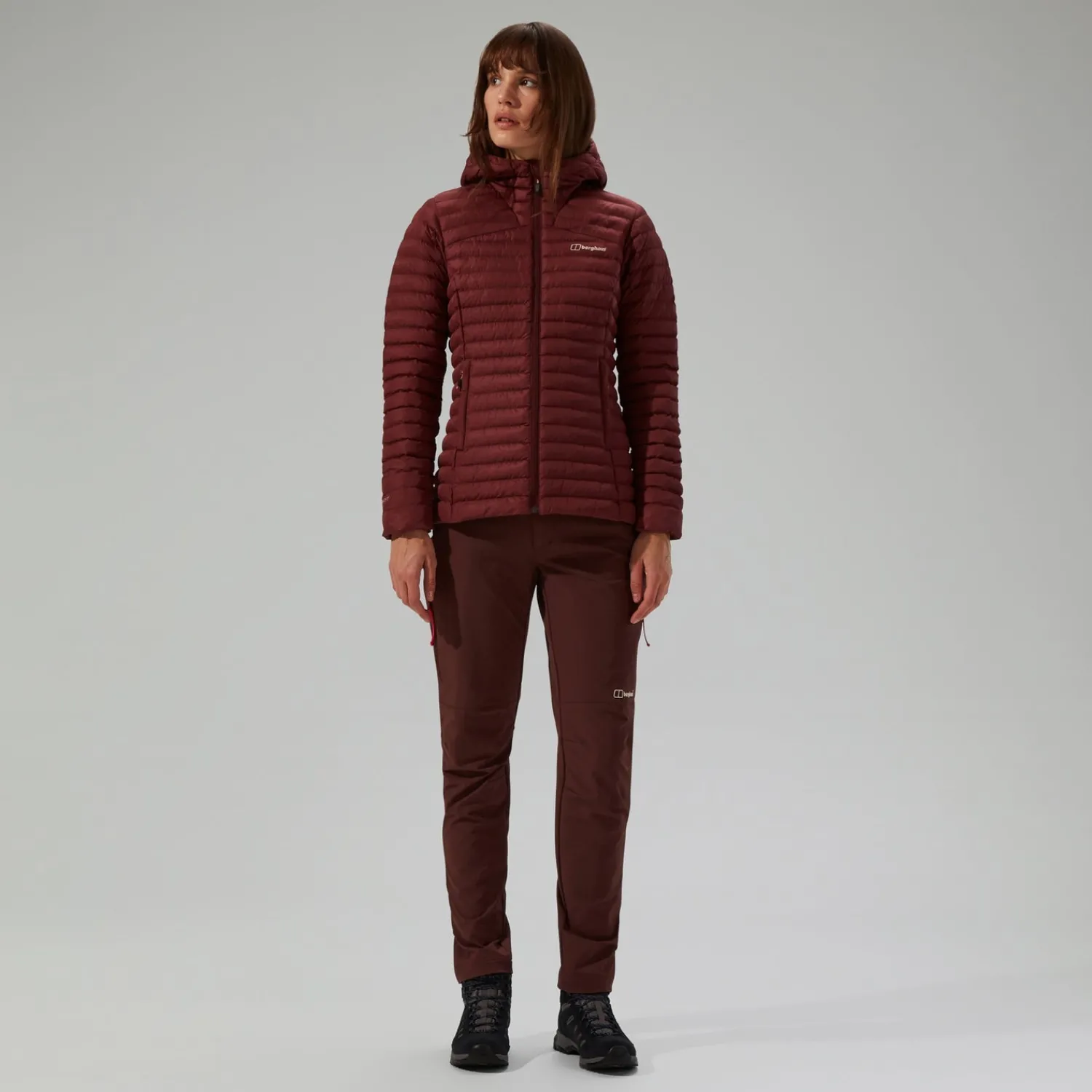 Berghaus Nula Micro Jacket Garnet für Damen - Rot-Damen Isolierend | Lightweight