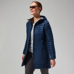 Berghaus Nula Micro Long Jacken für Damen - Dunkelblau-Damen Isolierend | Lightweight