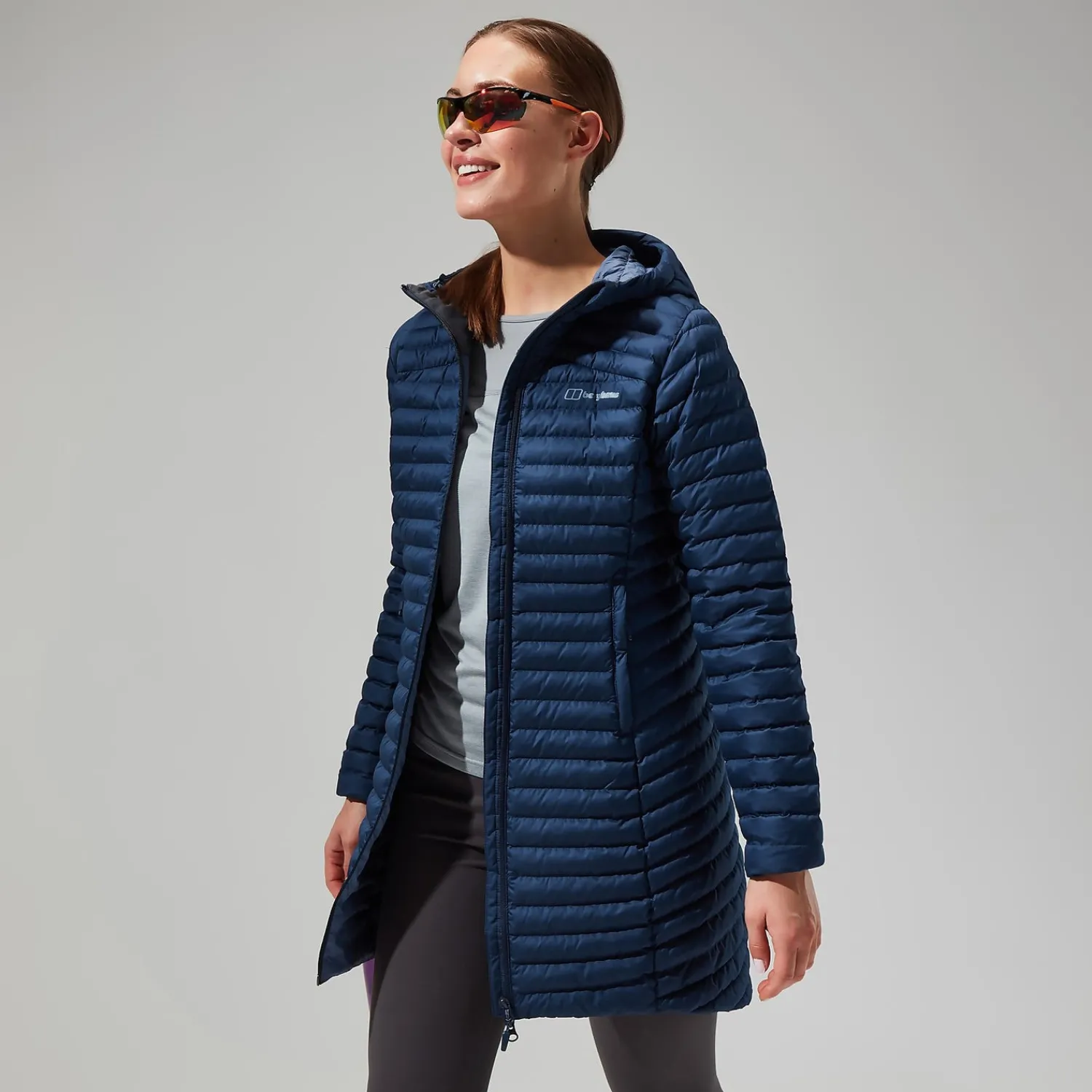 Berghaus Nula Micro Long Jacken für Damen - Dunkelblau-Damen Isolierend | Lightweight