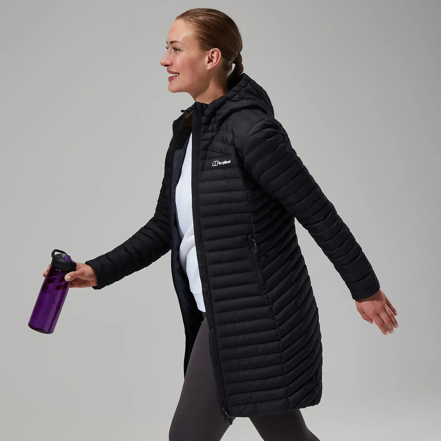 Berghaus Nula Micro Long Jacken für Damen - Schwarz-Damen Isolierend | Lightweight