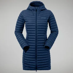 Berghaus Nula Micro Long Jacken für Damen - Dunkelblau-Damen Isolierend | Lightweight