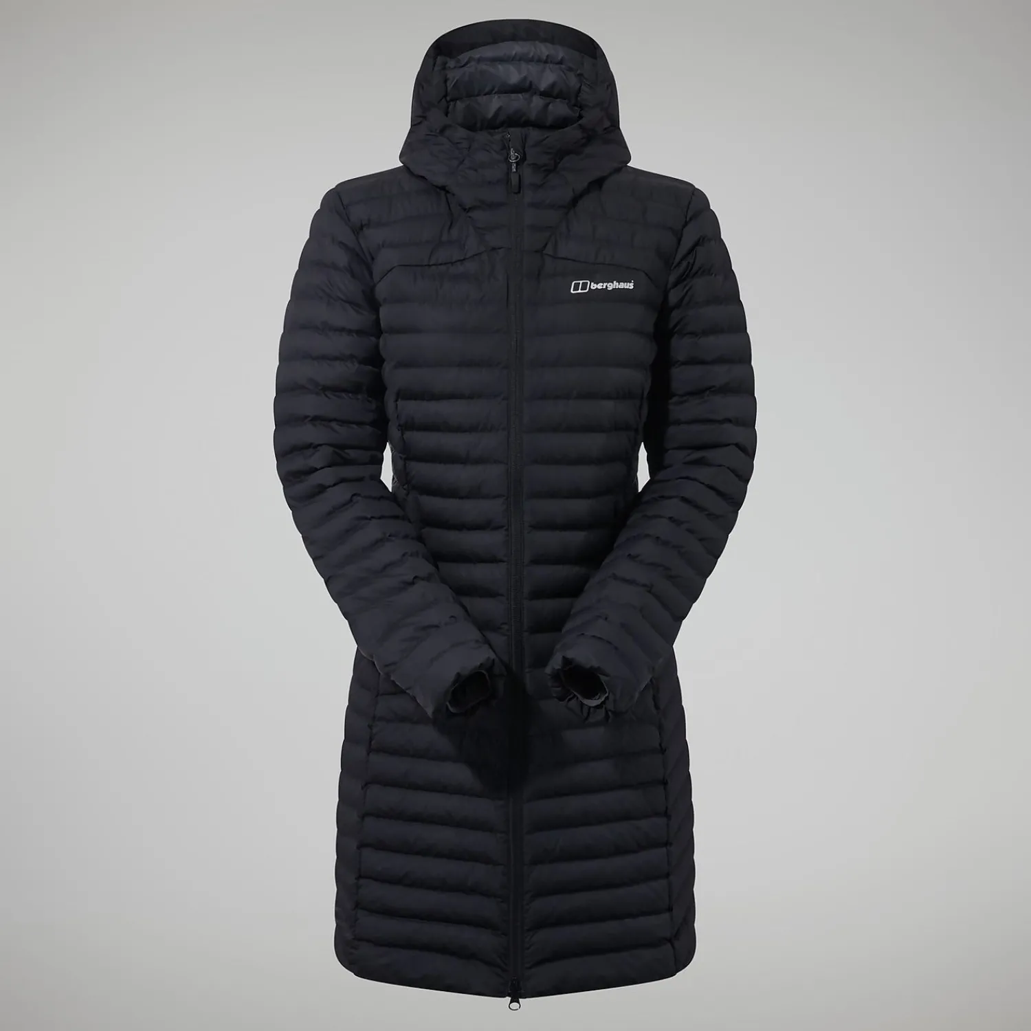 Berghaus Nula Micro Long Jacken für Damen - Schwarz-Damen Isolierend | Lightweight