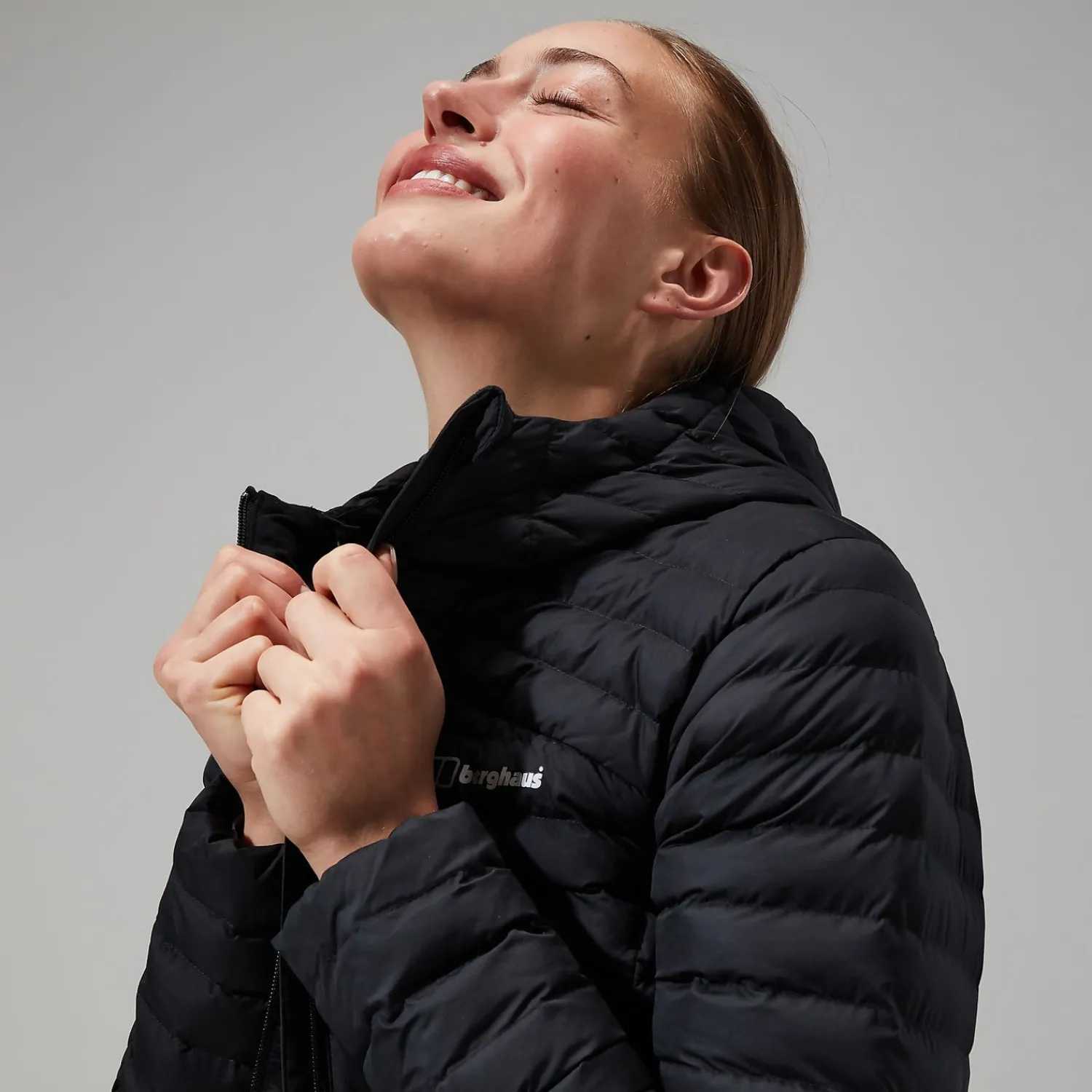 Berghaus Nula Micro Long Jacken für Damen - Schwarz-Damen Isolierend | Lightweight