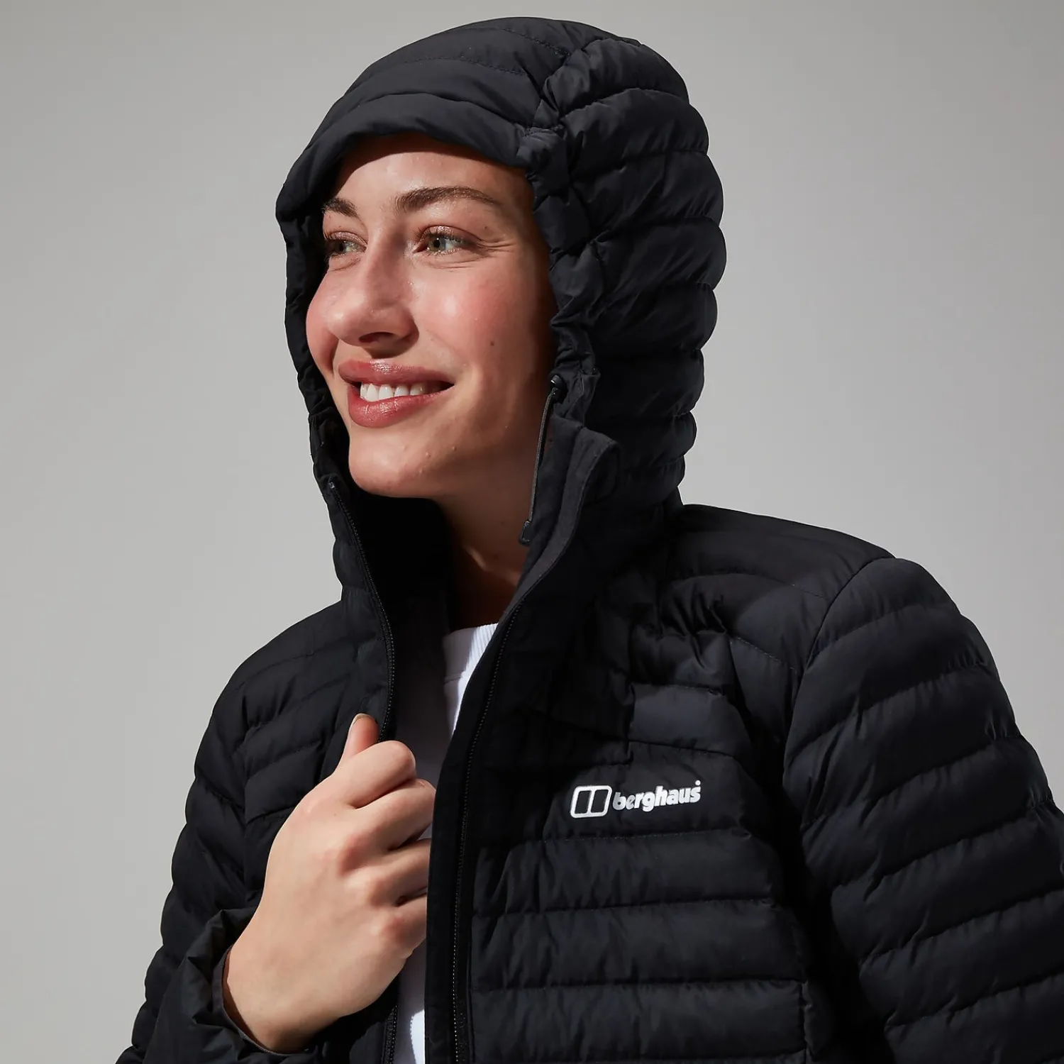 Berghaus Nula Micro Long Jacken für Damen - Schwarz-Damen Isolierend | Lightweight