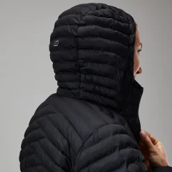 Berghaus Nula Micro Long Jacken für Damen - Schwarz-Damen Isolierend | Lightweight