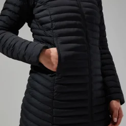 Berghaus Nula Micro Long Jacken für Damen - Schwarz-Damen Isolierend | Lightweight
