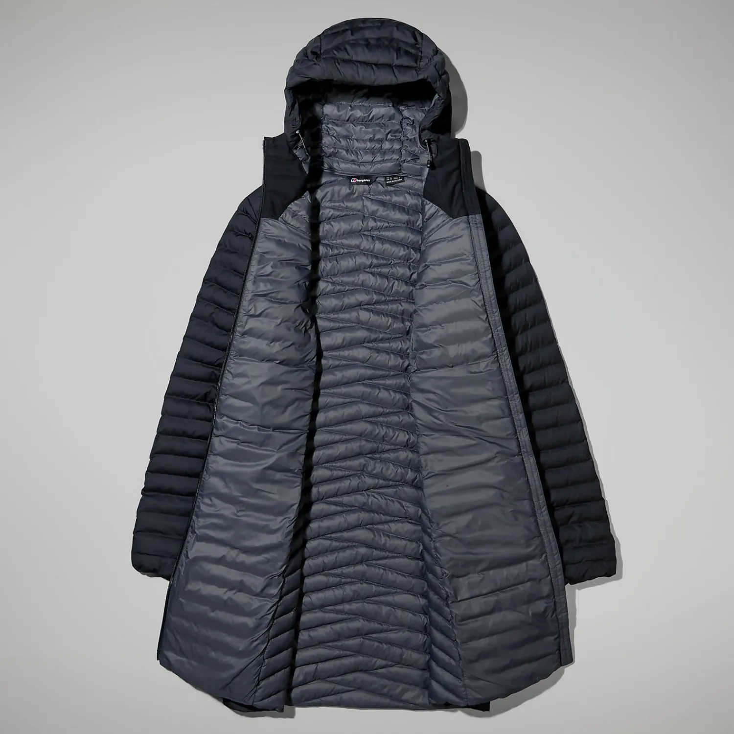Berghaus Nula Micro Long Jacken für Damen - Schwarz-Damen Isolierend | Lightweight