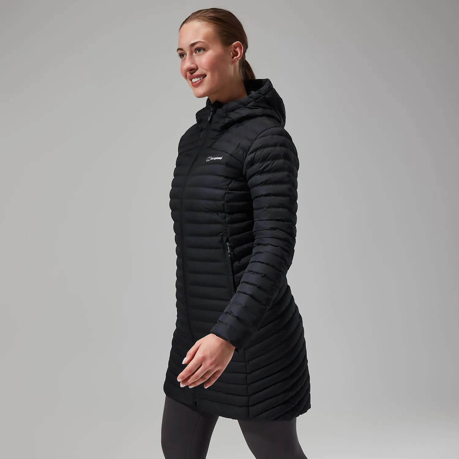 Berghaus Nula Micro Long Jacken für Damen - Schwarz-Damen Isolierend | Lightweight