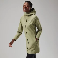 Berghaus Omeara Lange Jacken für Damen - Grün-Damen Wasserdicht
