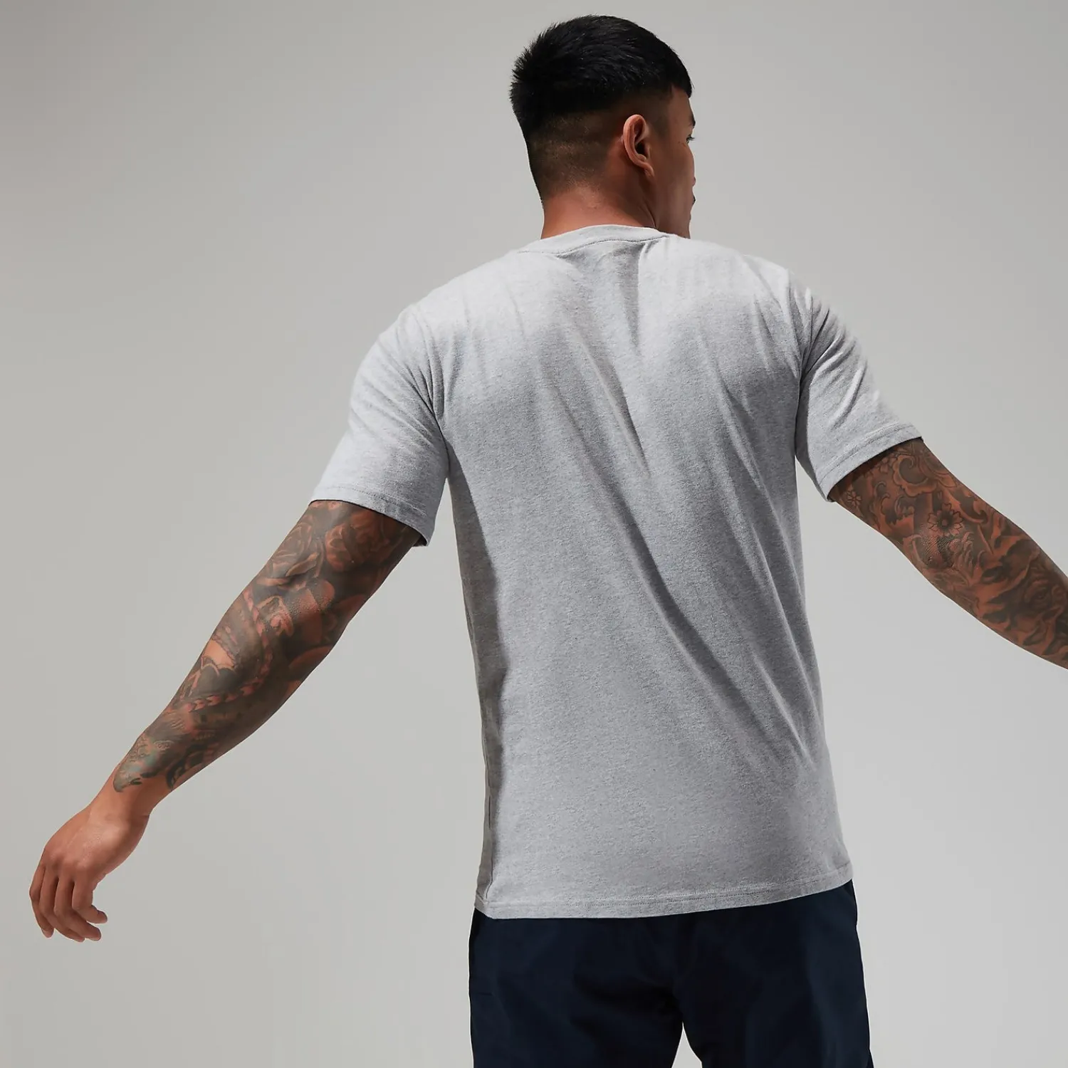 Berghaus Organic Big Classic Logo T-Shirt für Herren - Dunkelgrau-Herren T-shirts