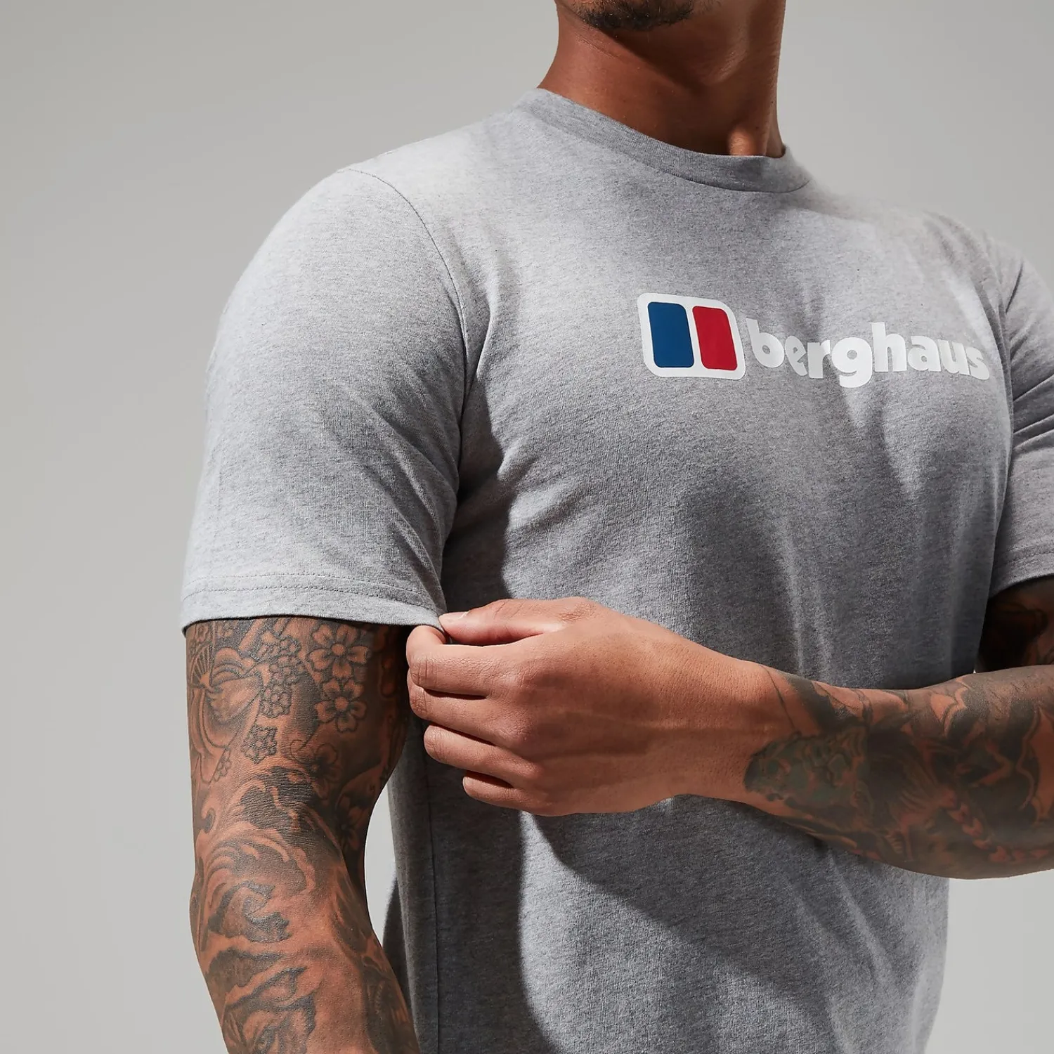 Berghaus Organic Big Classic Logo T-Shirt für Herren - Dunkelgrau-Herren T-shirts