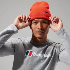 Berghaus Organic Big Logo Long Sleeve T-Shirt für Herren - Dunkelgrau-Herren T-shirts