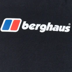 Berghaus Organic Big Logo Long Sleeve T-Shirt für Herren - Schwarz-Herren T-shirts