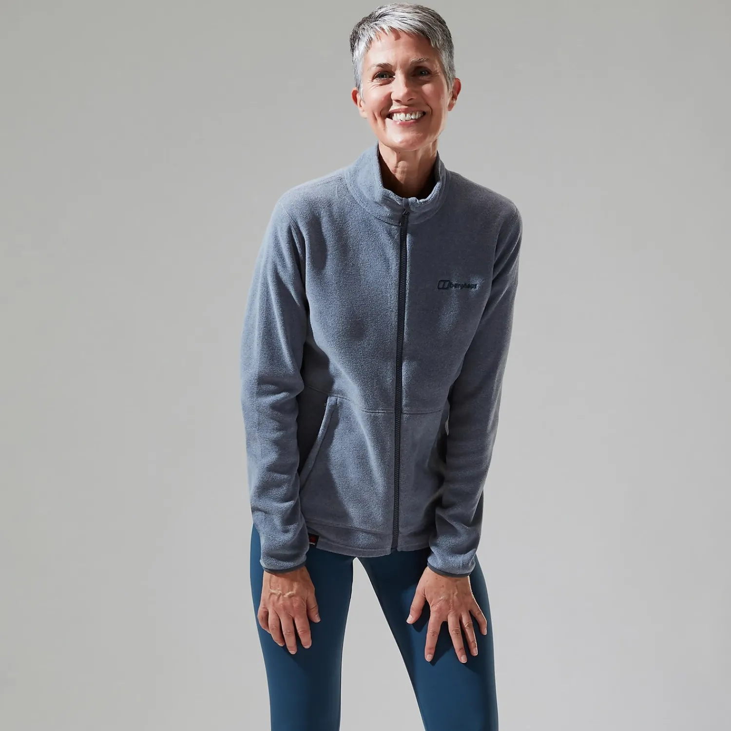 Berghaus Prism 2.0 Micro InterActive Fleece für Damen - Hellgrau/Grau-Damen Fleece