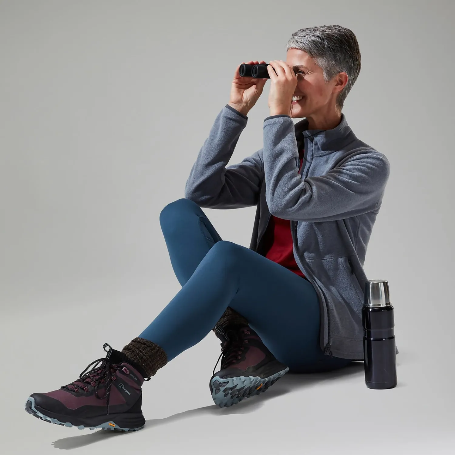 Berghaus Prism 2.0 Micro InterActive Fleece für Damen - Hellgrau/Grau-Damen Fleece