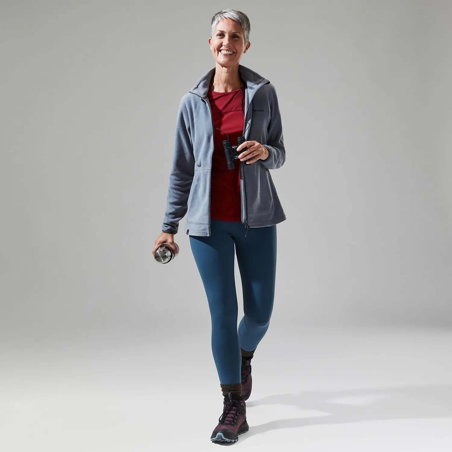 Berghaus Prism 2.0 Micro InterActive Fleece für Damen - Hellgrau/Grau-Damen Fleece